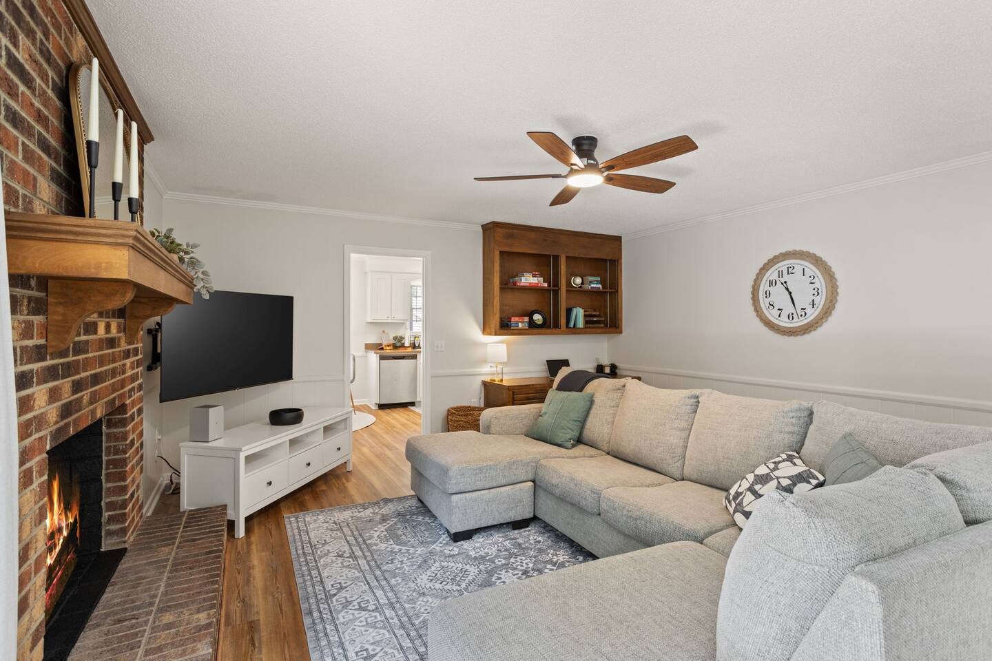 Living room at Pebble Creek Cottage